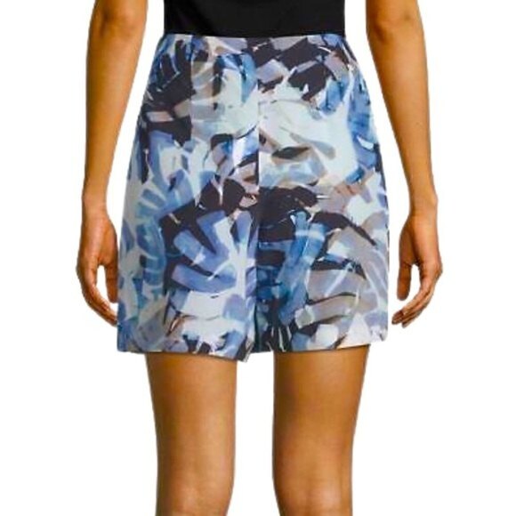 New! Robert Graham Sukie Silk High Waist Tropical Foliage Wrap Skort Skirt - Picture 3 of 10